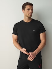 Черный - BOSS Chest Logo 100% Cotton T-Shirt - Image 1 of 5