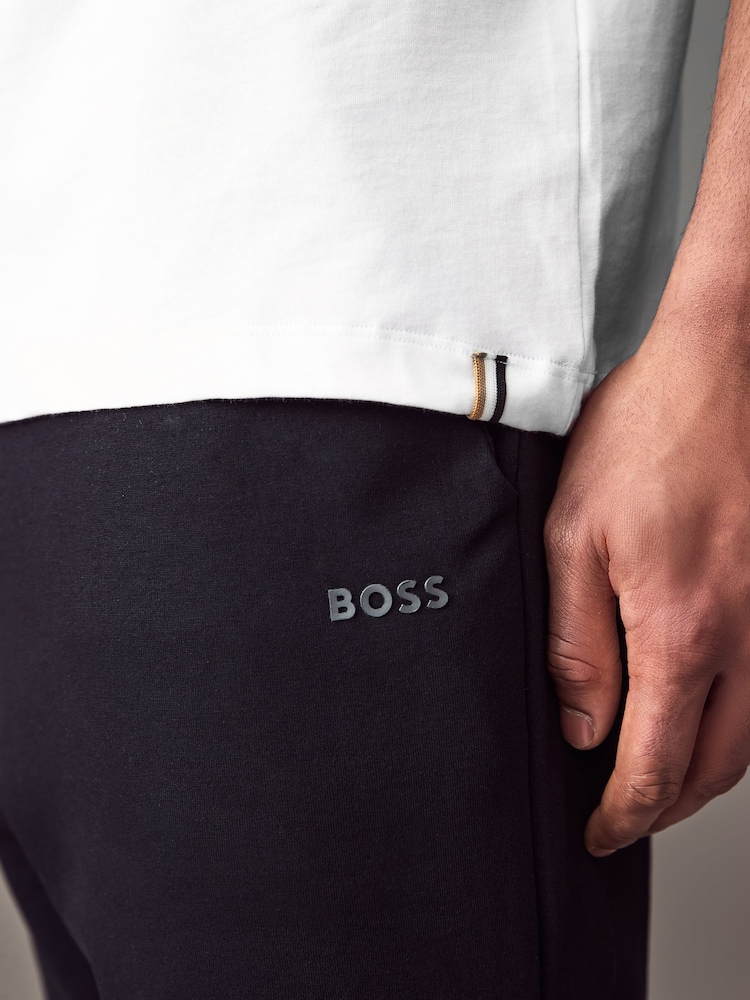 BOSS White Chest Logo 100% Cotton T-Shirt - Image 4 of 5