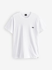 BOSS White Chest Logo 100% Cotton T-Shirt - Image 5 of 5