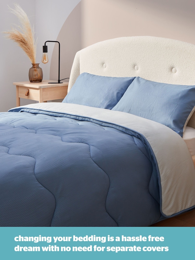 Silentnight Summer Breeze Seersucker Coverless Duvet And Pillow Set - Image 2 of 9
