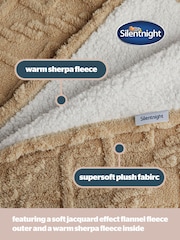 Silentnight Natural Snugsie Cable Knit 240 x 180cm Giant Blanket - Image 4 of 8