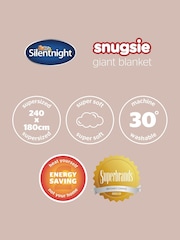 Silentnight Natural Snugsie Cable Knit 240 x 180cm Giant Blanket - Image 7 of 8