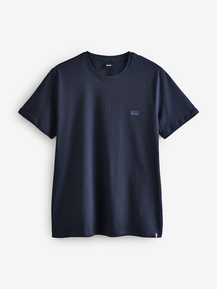 BOSS Dark Blue 100% Cotton T-Shirt - Image 1 of 1
