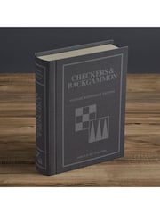 WS Games Black Checkers & Backgammon Vintage Bookshelf Board Game - Image 9 of 9