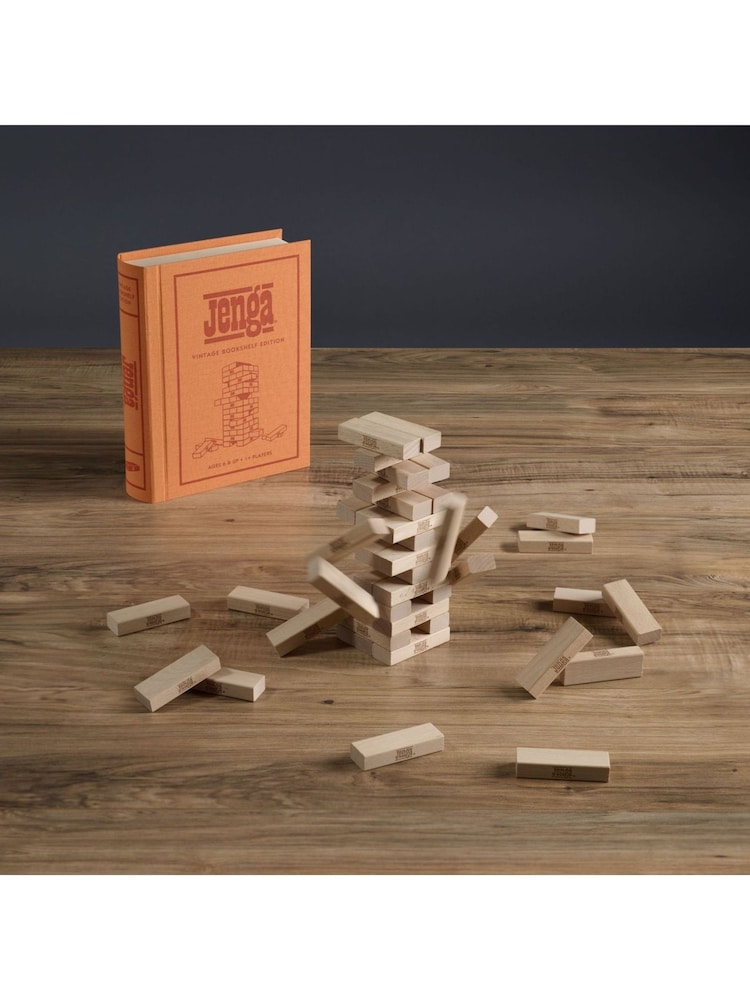 WS Games Orange Jenga Vintage Bookshelf Board Game - Image 1 of 6 WS Games Orange Jenga Vintage Bookshelf Board Game - Image 1 of 6