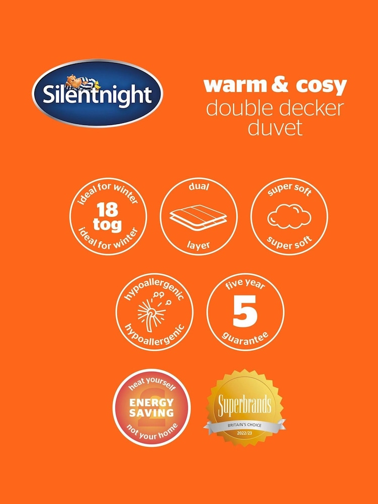 Silentnight Warm And Cosy Double Decker 18 Tog Duvet - Image 7 of 7