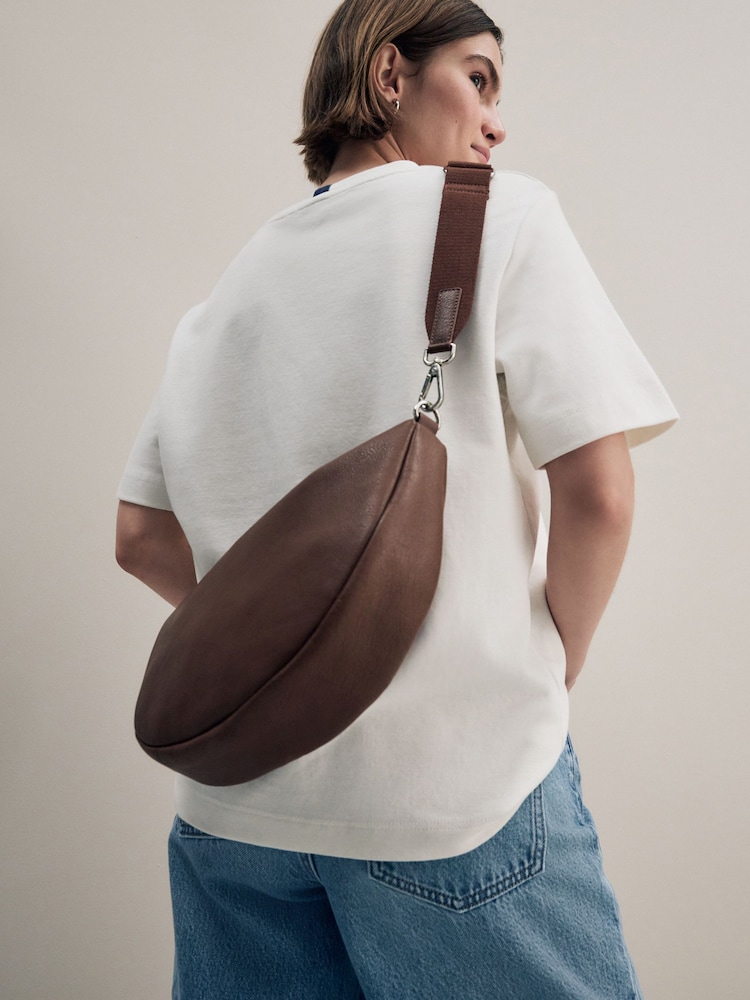 Marrón tostado - Bolso bandolera de piel - Imagen 2 de 4 Marrón tostado - Bolso bandolera de piel - Imagen 2 de 4