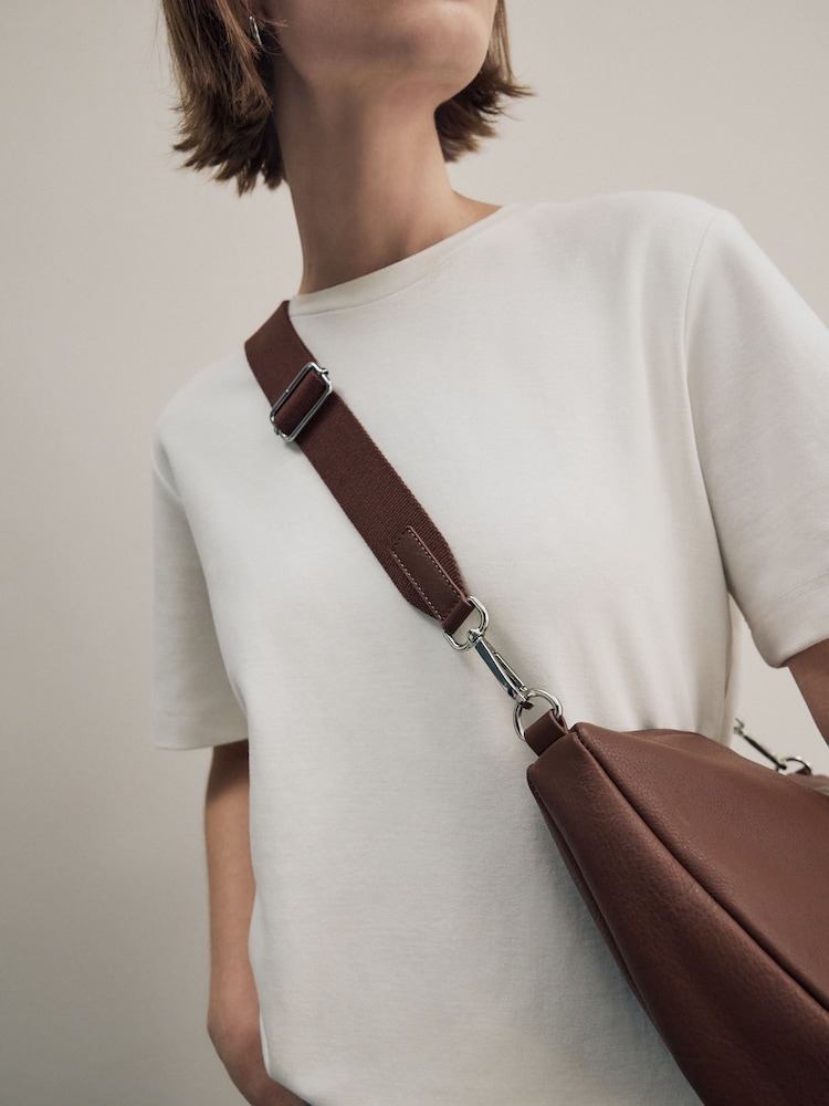 Tan Brown Leather Sling Bag - Image 3 of 4