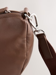 Marrón tostado - Bolso bandolera de piel - Imagen 8 de 9