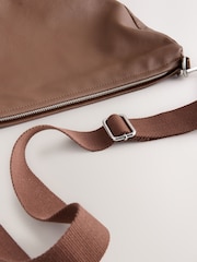 Marrón tostado - Bolso bandolera de piel - Imagen 9 de 9