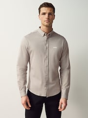BOSS Natural Motion Jersey Stretch Oxford 100% Cotton Shirt - Image 1 of 5