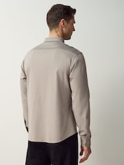 BOSS Natural Motion Jersey Stretch Oxford 100% Cotton Shirt - Image 2 of 5