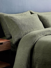 Silentnight Sage Teddy Fleece Duvet Set - Image 1 of 7