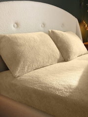 Silentnight Natural Teddy Fleece Fitted Sheet - Image 1 of 7