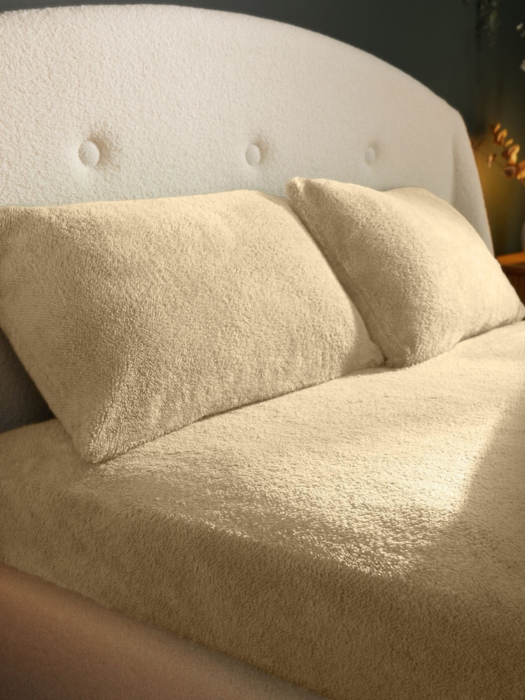 Silentnight Natural Teddy Fleece Fitted Sheet - Image 1 of 7