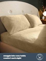 Silentnight Natural Teddy Fleece Fitted Sheet - Image 2 of 7