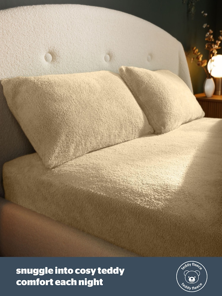 Silentnight Natural Teddy Fleece Fitted Sheet - Image 2 of 7