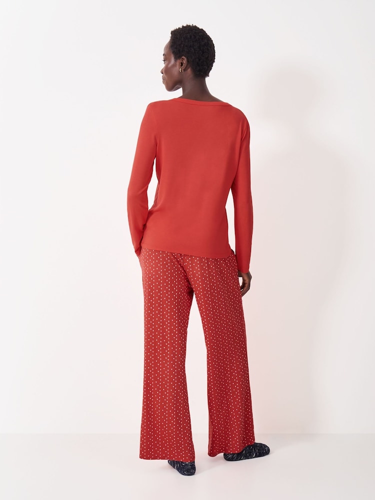 Crew Clothing Company Red Modal Patterned Pyjamas Set - Image 2 of 5