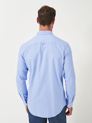 Crew Clothing Company White 100% Cotton Pinpoint Printed Oxford Shirt - Image 2 of 5