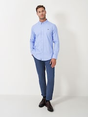 Crew Clothing Company White 100% Cotton Pinpoint Printed Oxford Shirt - Image 3 of 5