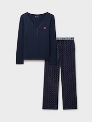 Crew Clothing Modal Patterned Pyjamas Set - صورة 5 من 5