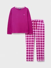 Crew Clothing Company Red Long Sleeves Jersey & Flannel 100% Cotton Pyjamas Set - Image 5 of 5