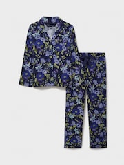 Crew Clothing Company Blue Brushed 100% Cotton Pyjama Set - Image 5 of 8