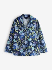 Crew Clothing Company Blue Brushed 100% Cotton Pyjama Set - Image 6 of 8