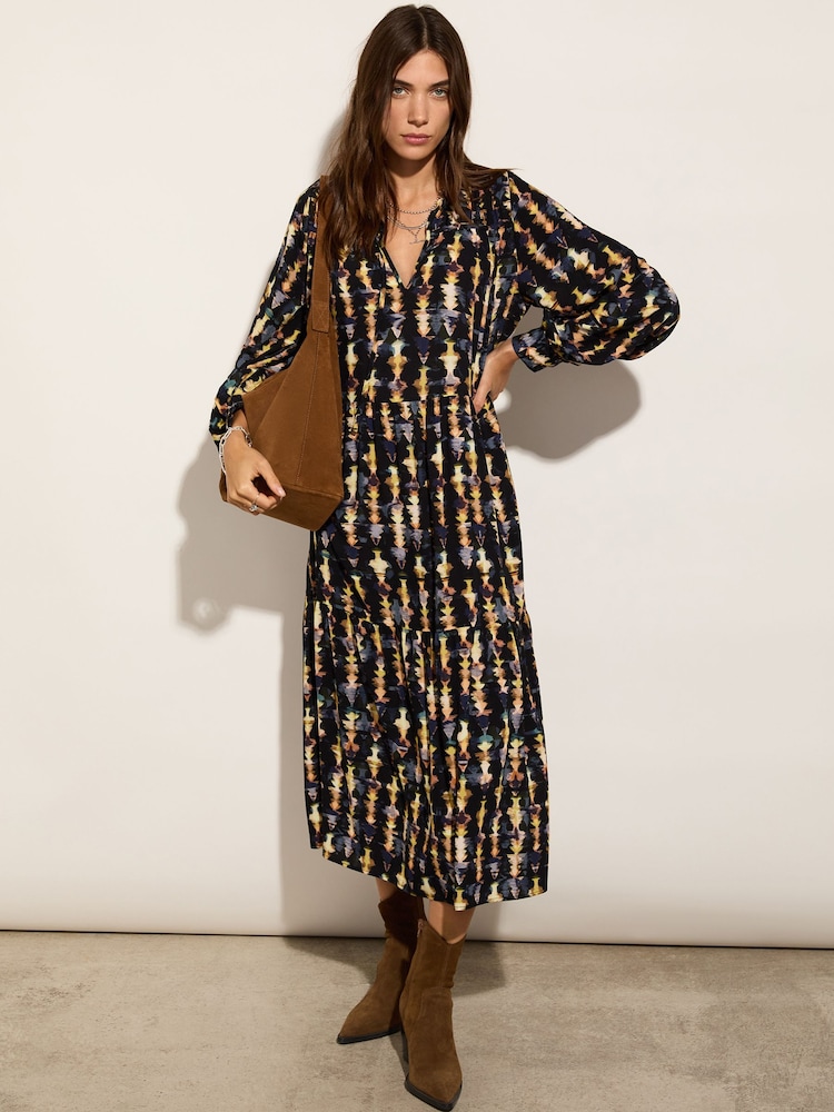 Baukjen Blue Kalina Printed Midi Dress - Image 1 of 5