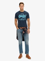 Azul - Superdry Neon Vintage Logo Graphic T-Shirt - Imagen 2 de 5