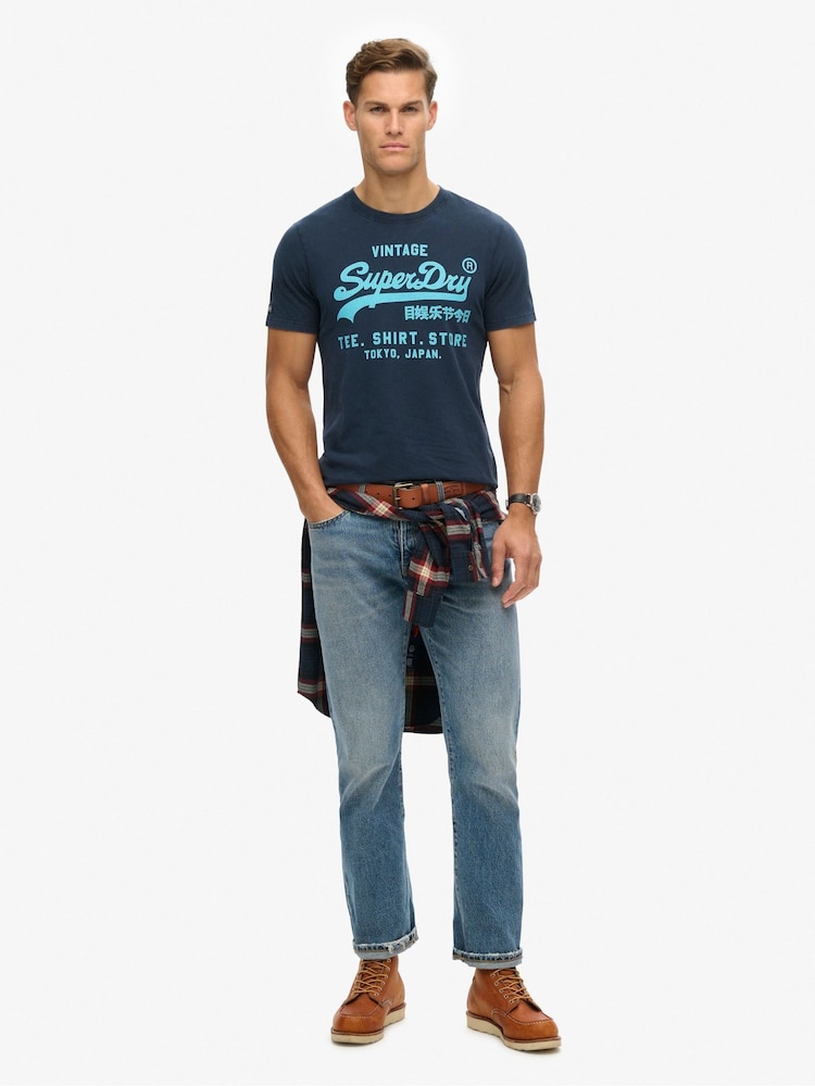 Azul - Superdry Neon Vintage Logo Graphic T-Shirt - Imagen 2 de 5 Azul - Superdry Neon Vintage Logo Graphic T-Shirt - Imagen 2 de 5
