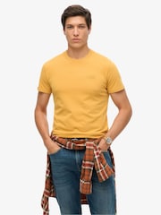 Superdry Yellow Essential Logo Embroidery T-Shirt - Image 1 of 3