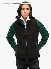 Superdry Black Active Fleece Gilet - Image 2 of 4