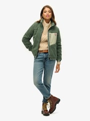 Superdry Green Non Hooded Borg Jacket - Image 3 of 4