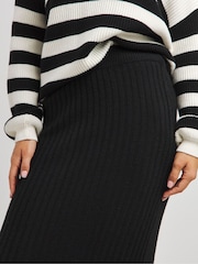 Simply Be Black Knitted Maxi Skirt - Image 3 of 4