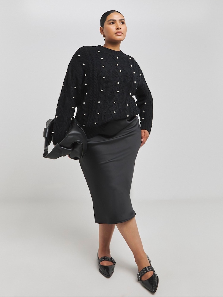 Simply Be Pearl Cable Jumper - Bild 1 von 4 Simply Be Pearl Cable Jumper - Bild 1 von 4