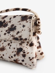 Cow Print Leather Flap Cross-Body Bag - Image 10 of 10