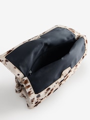 Cow Print Leather Flap Cross-Body Bag - Image 7 of 10