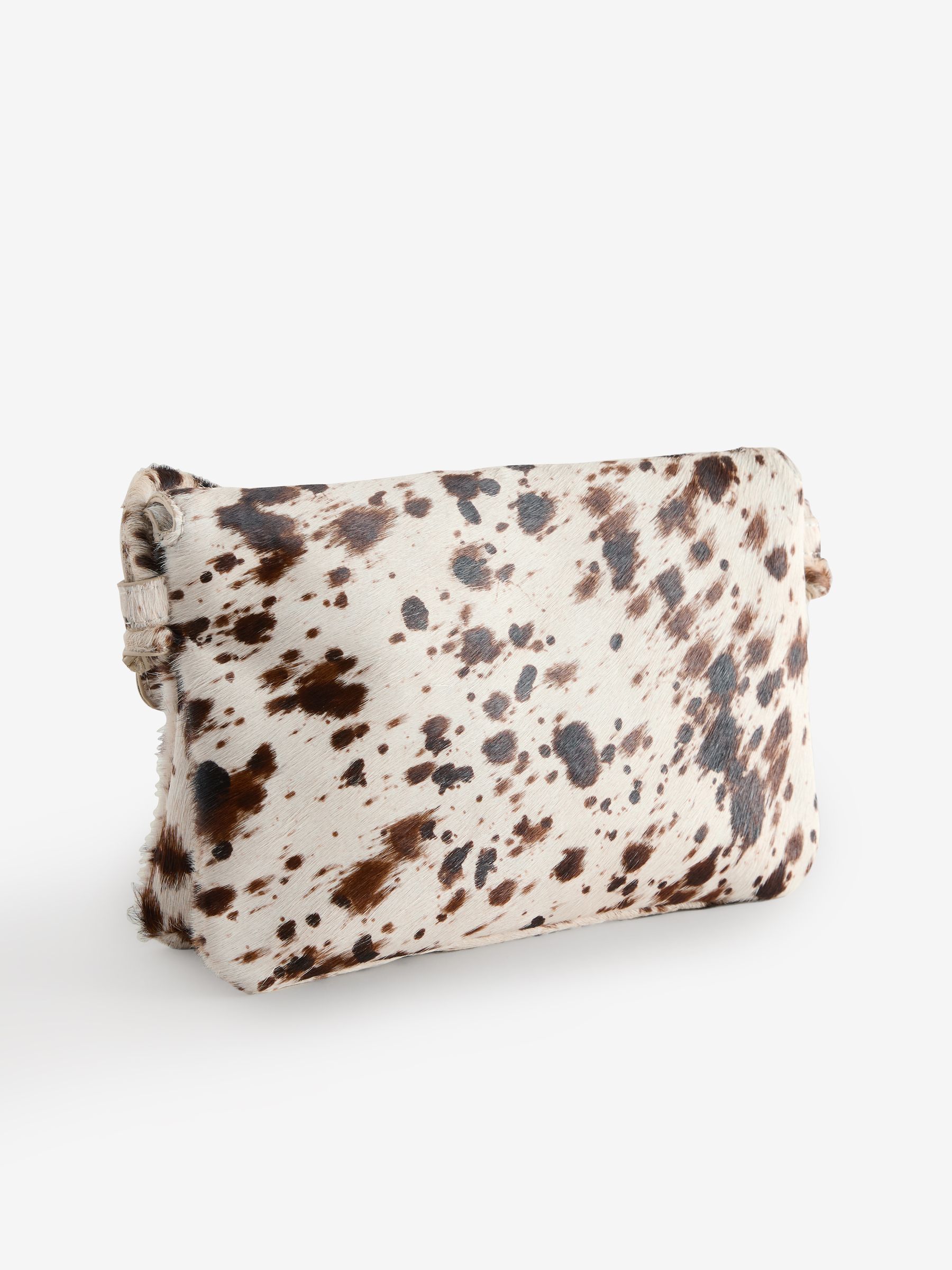 Buy Cow Print Leather Flap Cross Body Bag from Next USA