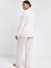 Simply Be Natural Pretty Secrets Brushed Ribbed Button Through Pyjama Set - Image 2 of 4
