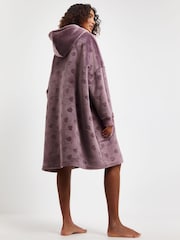 Simply Be Oversized Pretty Secrets Jaquard Bonded Hooded Dress - Image 2 of 4