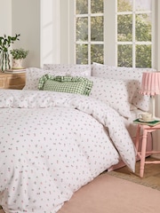 Cath Kidston Pink Lace Ditsy 100% Cotton Duvet Cover and Pillowcase Set - Image 1 of 4