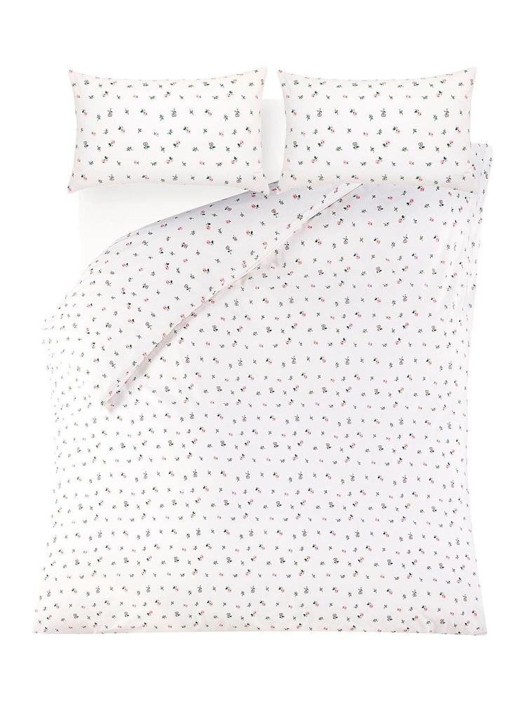 Cath Kidston Pink Lace Ditsy 100% Cotton Duvet Cover and Pillowcase Set - Image 3 of 4