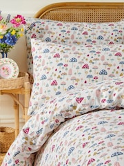 Cath Kidston Multi Mushroom Mini 100% Cotton Duvet Cover and Pillowcase Set - Image 2 of 4