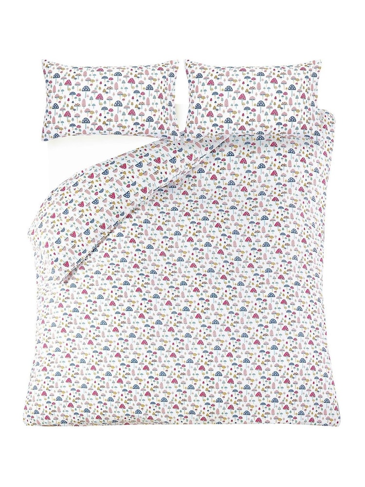 Cath Kidston Multi Mushroom Mini 100% Cotton Duvet Cover and Pillowcase Set - Image 3 of 4