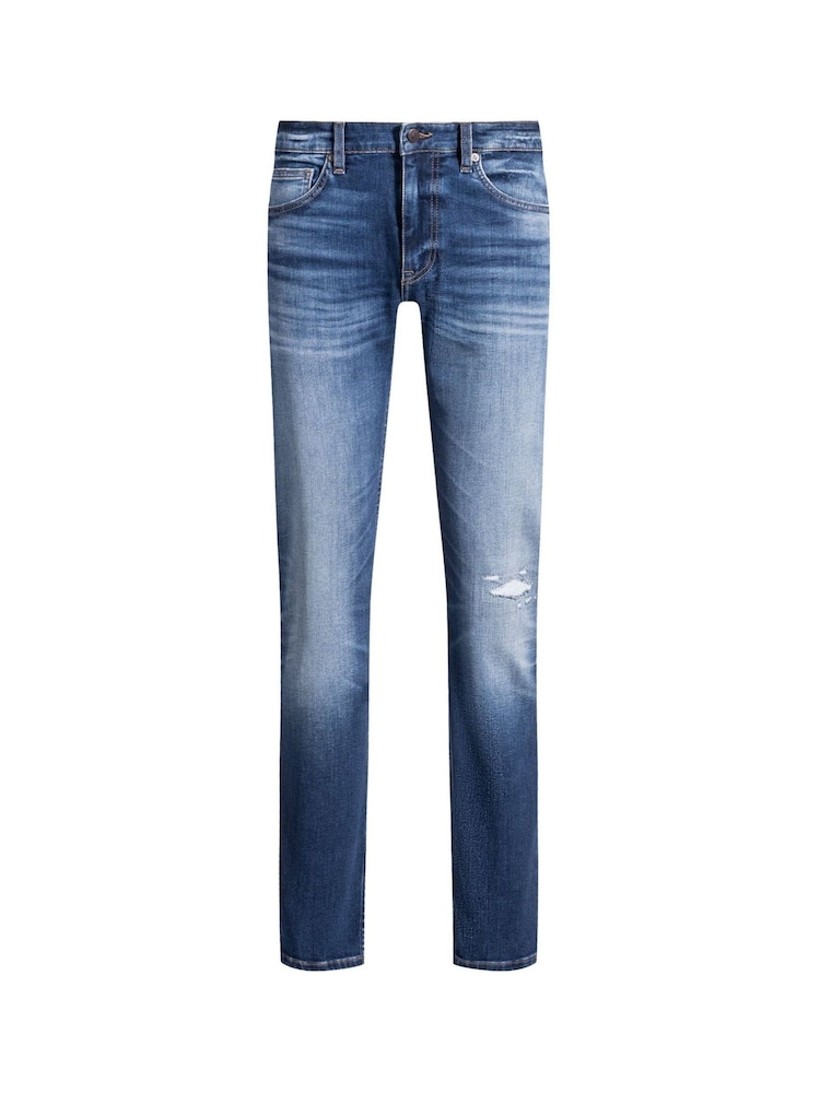 BOSS Dark Blue Delaware Regular Fit Stretch Denim Jeans - Image 1 of 4