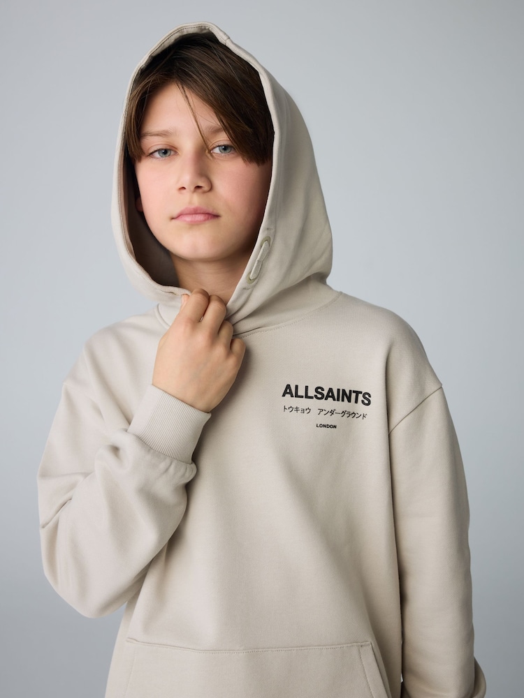 smALLSAINTS Stone/Textured Oversized Underground Pullover Hoodie - Image 3 of 10