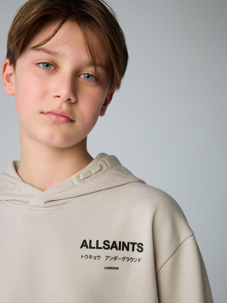 smALLSAINTS Stone/Textured Oversized Underground Pullover Hoodie - Image 5 of 10