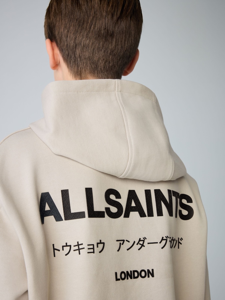 smALLSAINTS Stone/Textured Oversized Underground Pullover Hoodie - Image 6 of 10