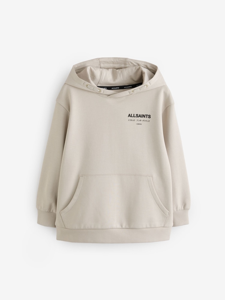 smALLSAINTS Stone/Textured Oversized Underground Pullover Hoodie - Image 8 of 10